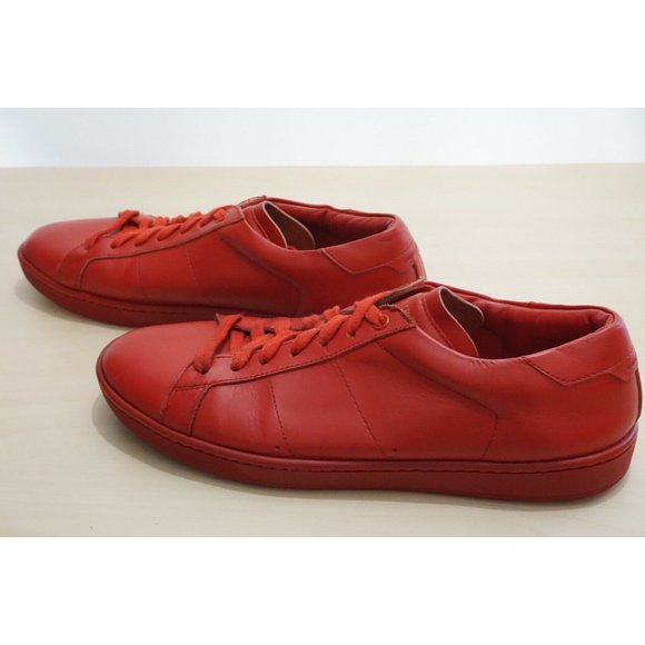 Saint Laurent Red Court Classic Low Sneakers SL/01 Sz 41 / 8 Made in Italy - Picture 5 of 9